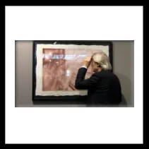 Visita di Vittorio Sgarbi al mio stand - Fiera di Forlì "Contemporanea" - 2013