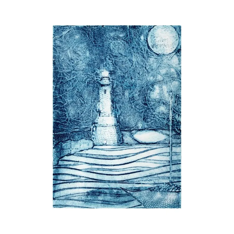 Lighthouse incisione collagraph 2010