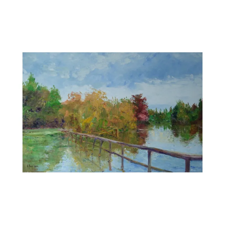Laghetto autunnale, olio su tela cm. 40 X 60 2010