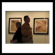 Con Pierantonio Costantini Contemporanea Forlì Fiera stand Eufemia Rampi 2012